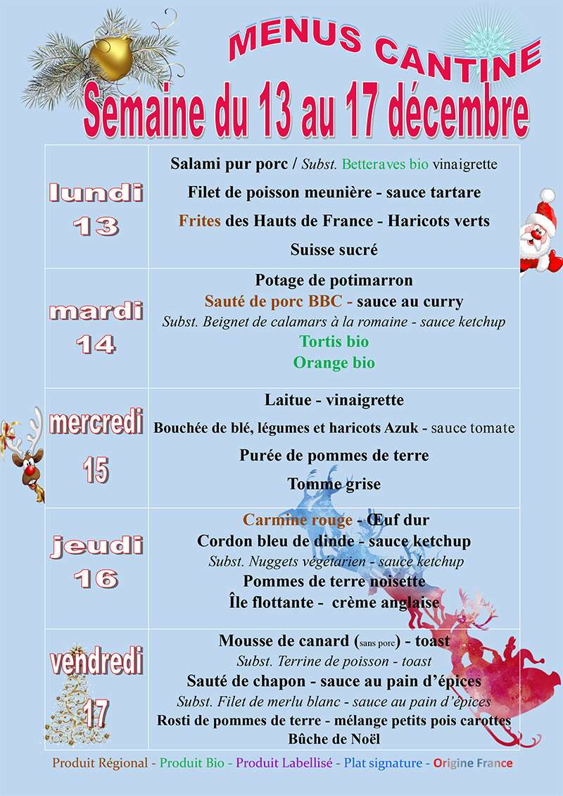 Composition Noel du 13 au 17 dcembre 2021